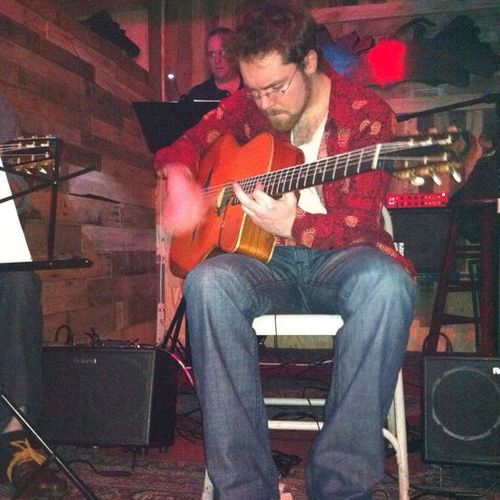 Playing at Atwood's Tavern, where I held a monthly
