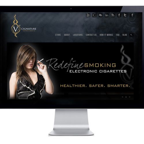 Logo & web design for a electronic cigarette compa
