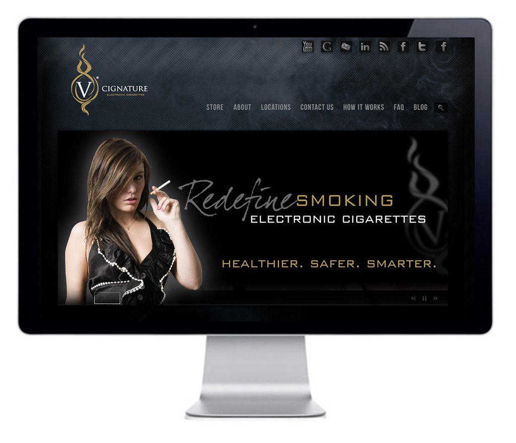 Logo & web design for a electronic cigarette compa