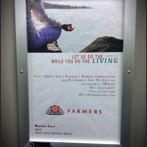 Farmers Insurance ad in Charter Fitness