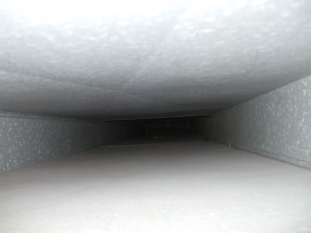 Return air duct after cleaning.