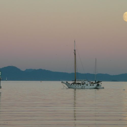 Full Moon, Ganges Harbour, Salt Spring Island - Ph