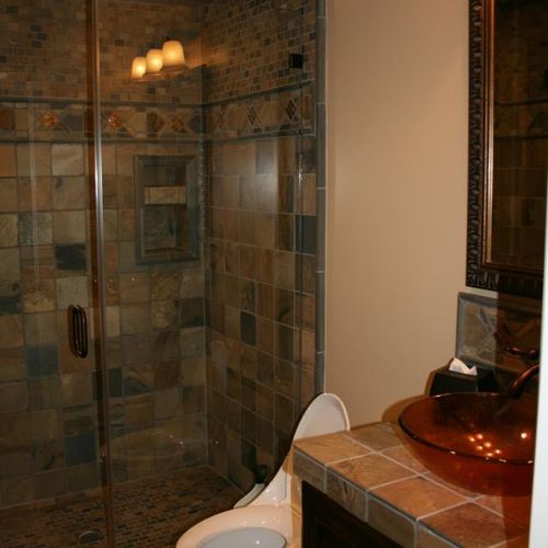 Full Bathroom Remodel with all new plumbing, showe