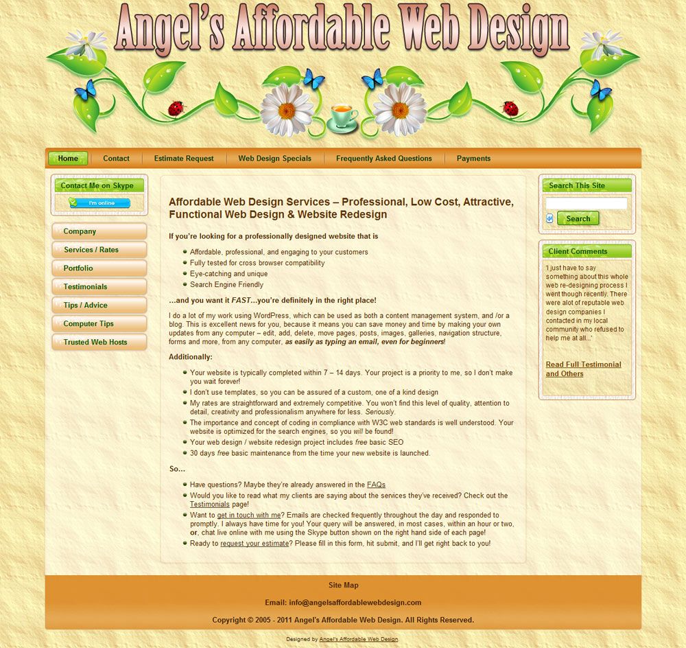 Angel's Affordable Web Design