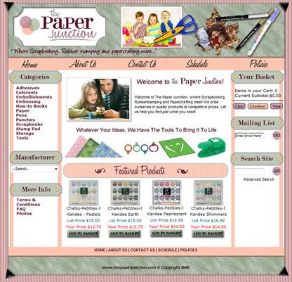 The Paper Junction. Scrapbooking ecommerce web sit