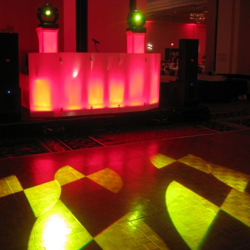 Magic Mike DJ's Main DJ Set Up with LED Facade and