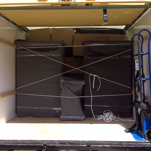 Moving vans/storage containers/units loaded proper