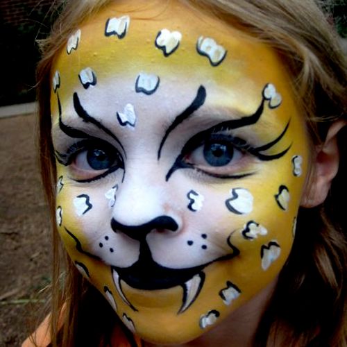 Cheetah face painting