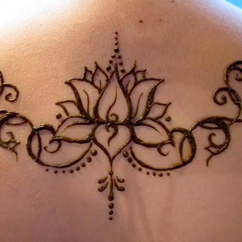 Henna lotus back piece
