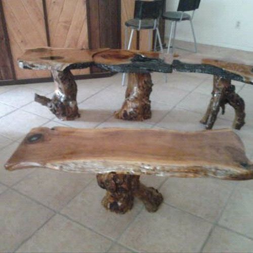 Live edge living room tables