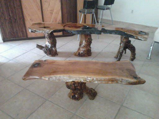 Live edge living room tables