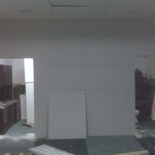 Framed and drywall Hung in a commercial business