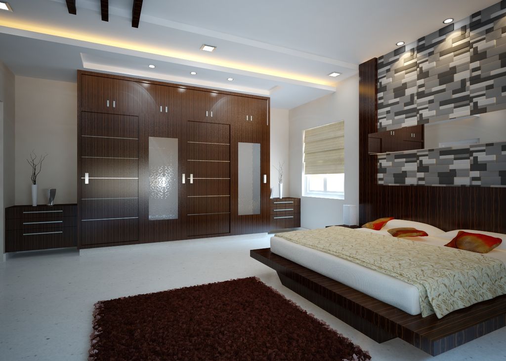 Interior design : Here the design is strightline L
