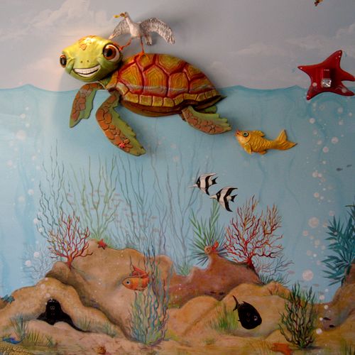 A Fun Mural with cool 3D elements.
