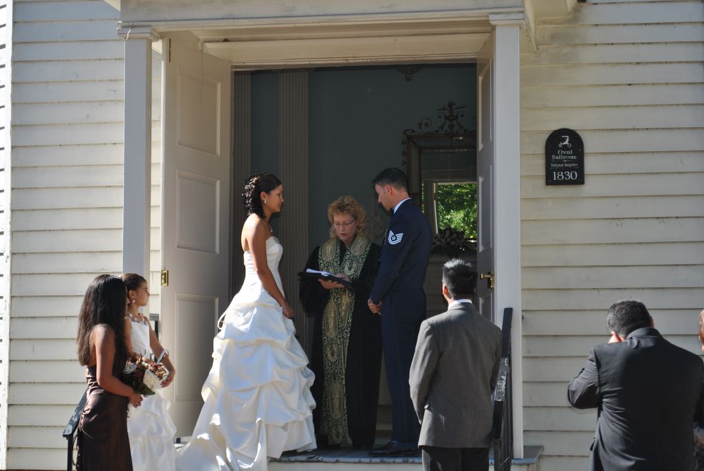 This military couple were married at the top of th