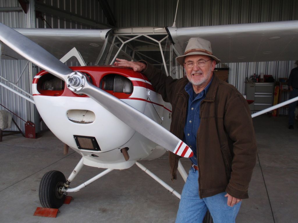 This is my 1947 Aeronca Champ,  Military L16A,N640