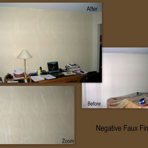 Negative Faux finish done with plastic