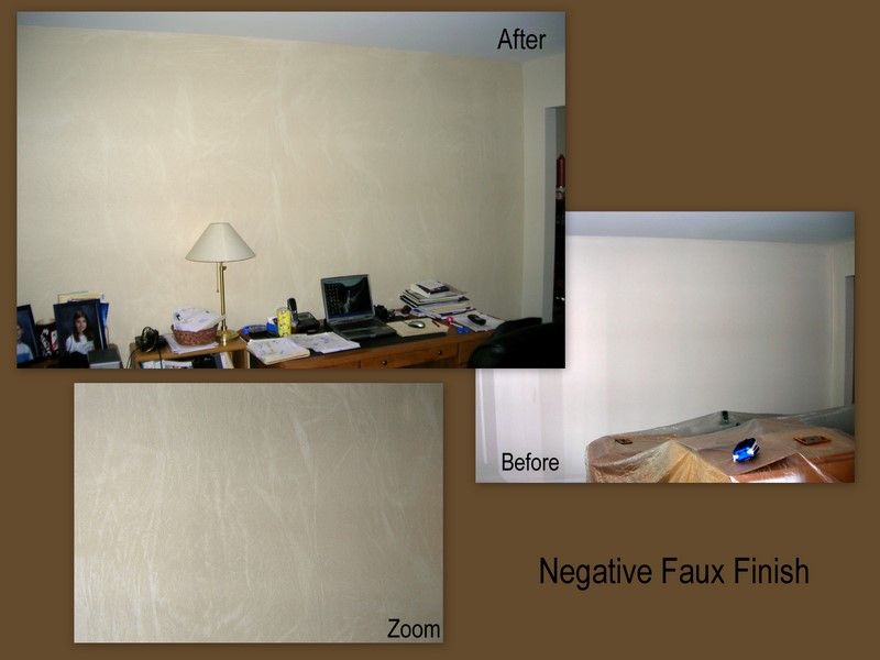 Negative Faux finish done with plastic
