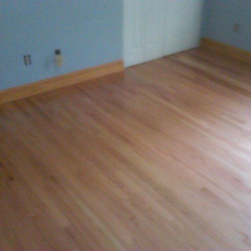 Hardwood flooring, trim and painting