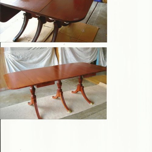 Red Mahogany 1950's dropleaf table