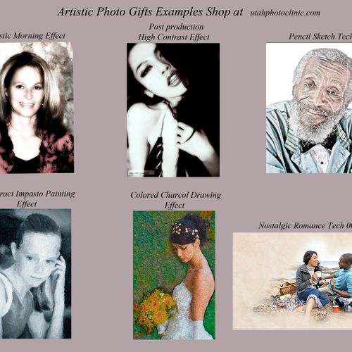 Photo Gift Examples page one; Shop at
utahphotocli