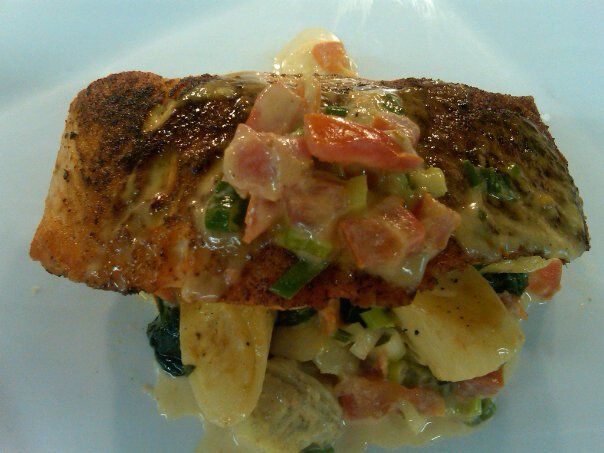 Wild salmon baked.