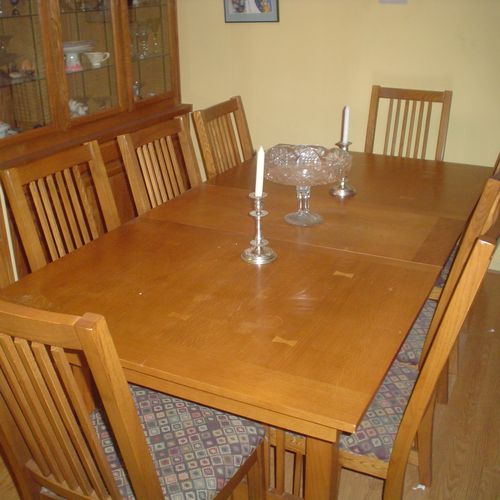 Dining room table ready for company