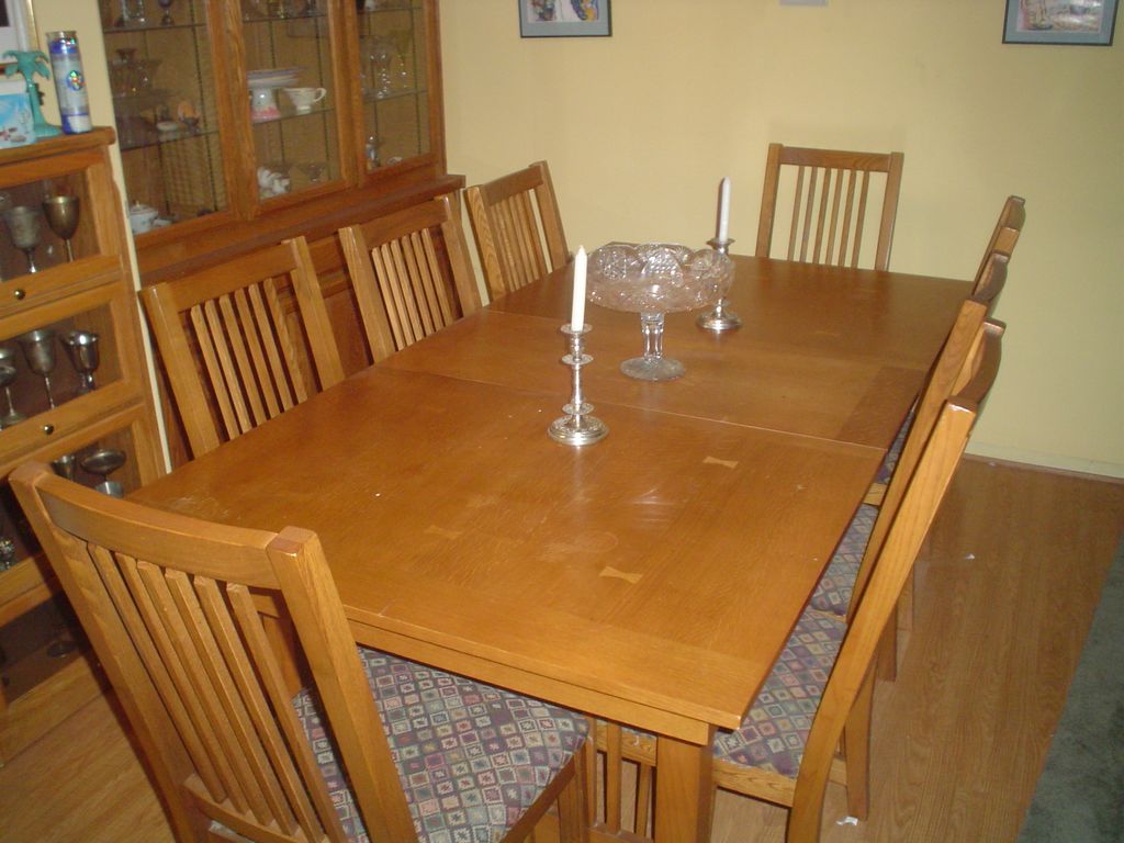 Dining room table ready for company