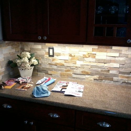 This is a backsplash veneer stone (stock stone)and