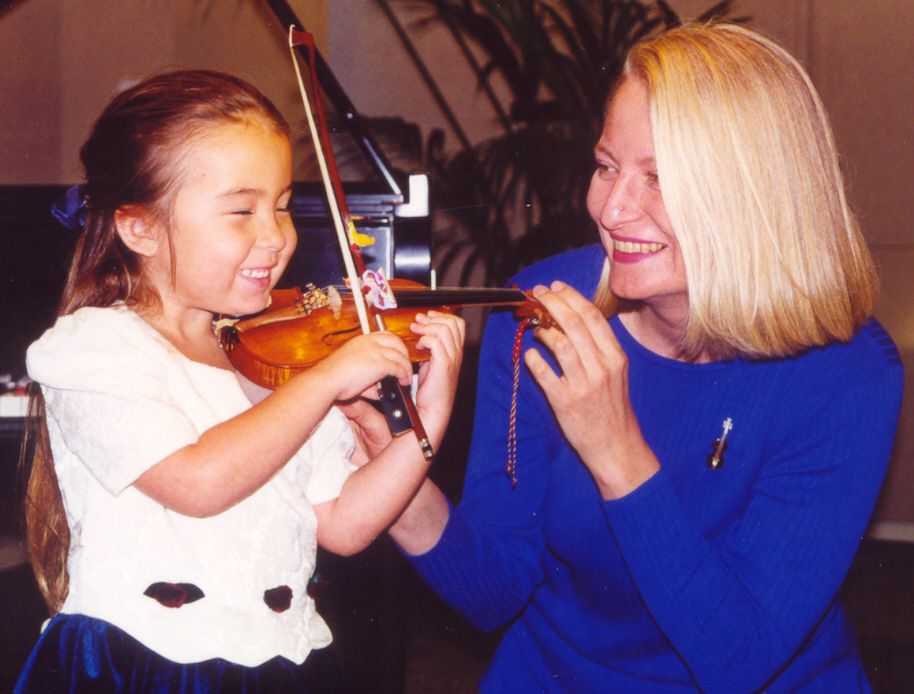 Ms. Cynthia with TEC ViolinTwinkler age 4 who late