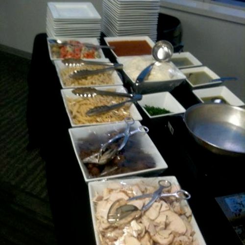 Chef Rick's station at a corporate event.