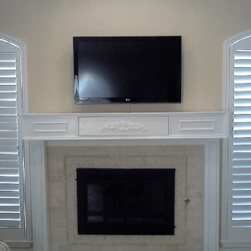 Fireplace Makeover - Replaced an old brick firepla