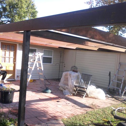 Patio cover
20 by 20 feet
Steel structure and meta