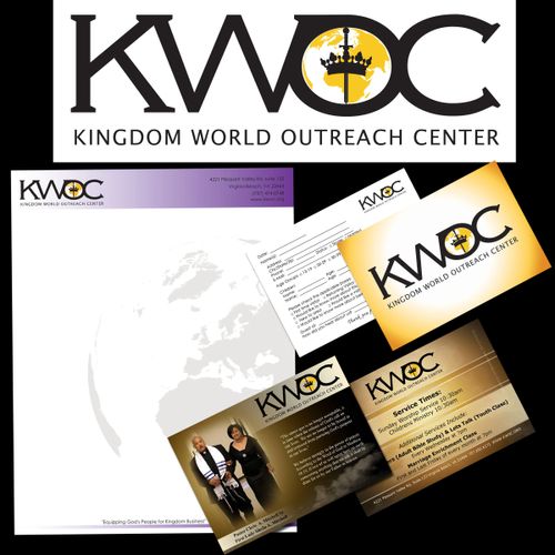 Kingdom World Outreach Center - Created logo, flye