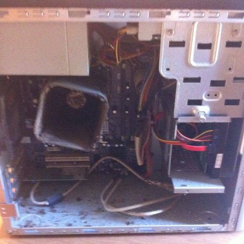 This is what the inside of a computer that has nev