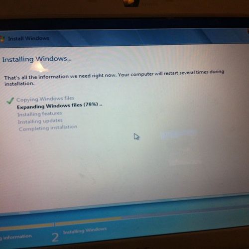 Upgrading a client's system from Windows Vista to 
