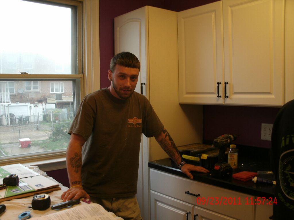 enjoying the view of a job well done