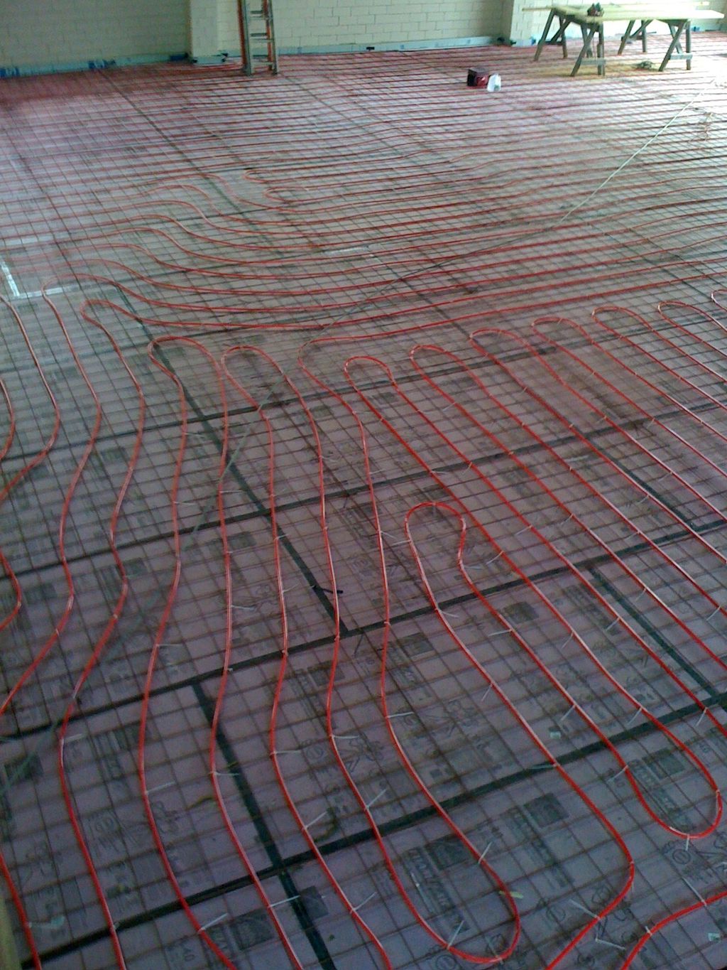 In floor radiant heat for small warehouse. It will