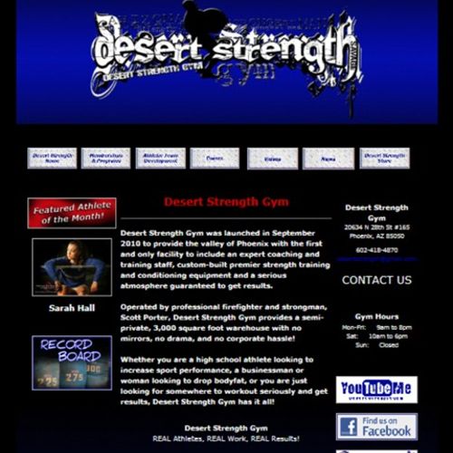 Website Design
www.desertstrengthgym.com