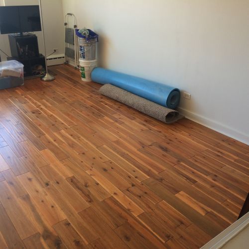 Solid maple flooring
