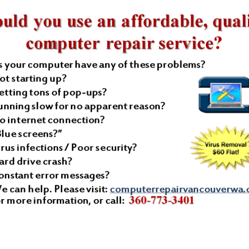 Having computer problems? We can fix it!