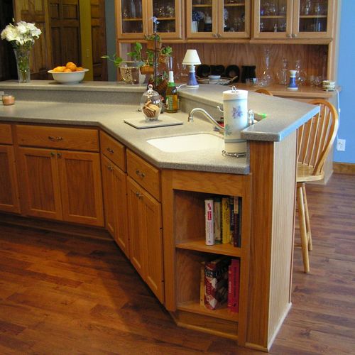 Island end option using Pioneer Cabinetry