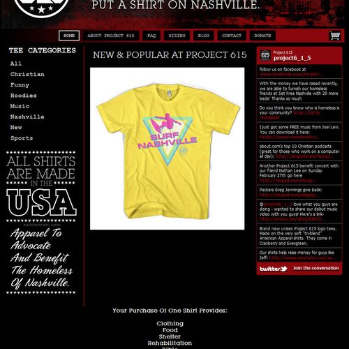 Project 615 website (Nashville, TN)