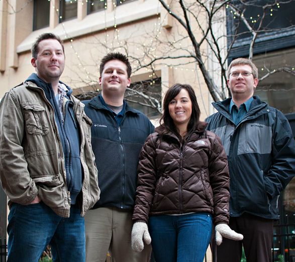 The PressEnter! web development team. Left-to-Righ