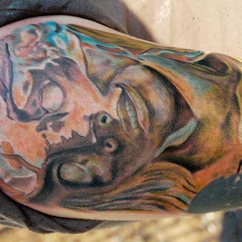 salvador dali tattoo done by Ed Bell