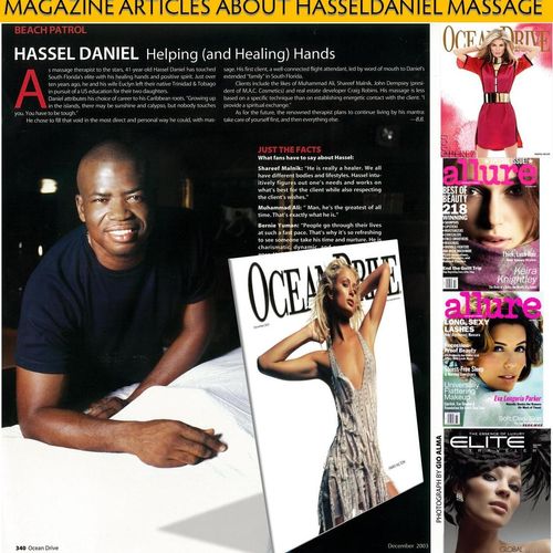 Magazines featuring Hassel Daniel massage.
