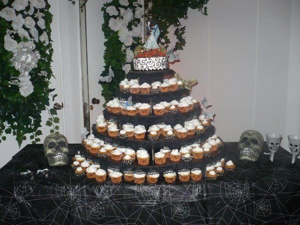 Zach and Stacy's "cup cake" wedding cake at their 