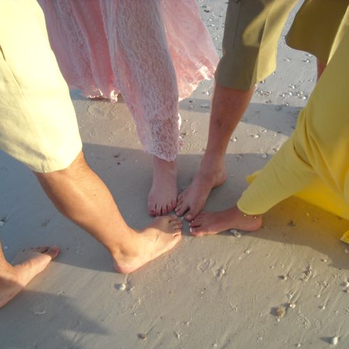 Double wedding on the beach