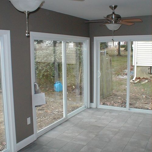This porch started as a screened in porch.  We add