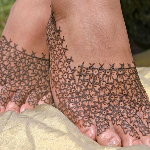 Little Floral Booties ~ Maui Henna Temporary Tatto